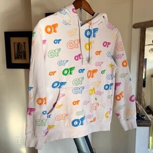 Rainbow Donut Print Odd Future Hoodie